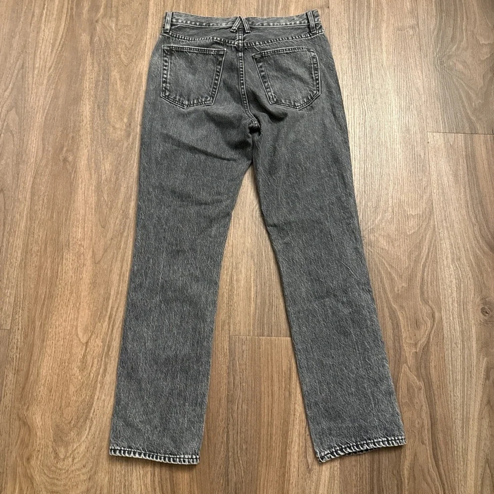 Slvrlake Stella high waisted straight leg, black gray jeans, size 28